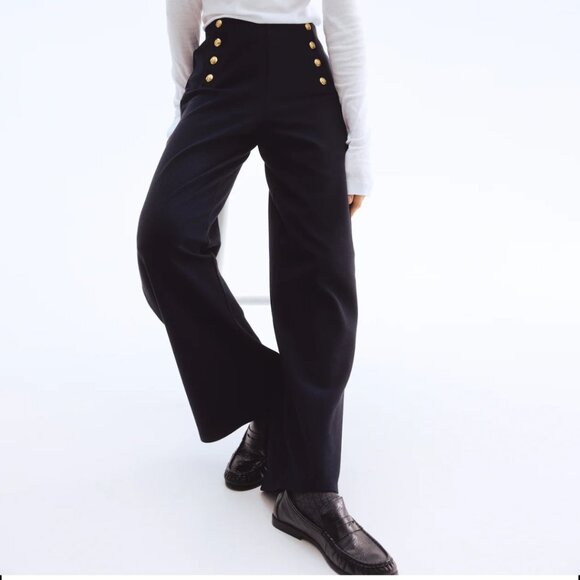 H&M High Waist Sailor Pants  XS - Picture 2 of 11